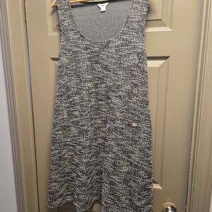 Penningtons Black and White Textured Scoop Neck Shift Dress